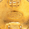 Chanel CC Gold Plated Round Clip On Earrings Secondhand