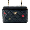 Secondhand Chanel Small Quilted Lambskin Coco Casino Vanity Case With Chain