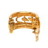 Chanel Gold Plated Logo Hoop Clip On Earrings Secondhand