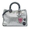 Dior Medium Metallic Tweed Patch Diorissimo Satchel Secondhand