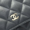 Chanel Mini CC Quilted Caviar Wallet On Chain Secondhand