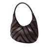 Secondhand Ferragamo Chevron Calfskin and Studded Suede Hobo