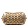 Secondhand Ferragamo Mini Metallic Woven Leather Gancini Sofia Satchel