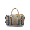 Burberry Smoke Check Coated Canvas Gilmoure Satchel Secondhand