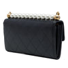 Chanel Quilted Goatskin Chic Pearls Clutch with Chain Secondhand
