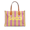 Gucci Medium Jute Embroidered Logo Shopper Tote Secondhand