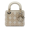 Dior Mini Beaded Metallic Lambskin Cannage Lady Dior Secondhand