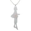Secondhand Chanel Silver Plated Mademoiselle Pendant Necklace
