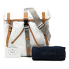 Secondhand Prada Saffiano Trimmed Tessuto Triple Buckle Messenger Bag