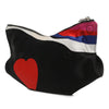 Alexander McQueen Printed Satin Heart De Manta Clutch Secondhand