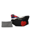 Alexander McQueen Printed Satin Heart De Manta Clutch Secondhand