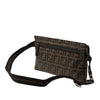 Fendi Zucca Canvas Double Pocket Belt Bag Secondhand