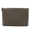 Secondhand Chanel Large Quilted Caviar Boy O Case Clutch
