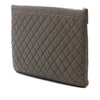 Secondhand Chanel Large Quilted Caviar Boy O Case Clutch