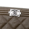 Secondhand Chanel Large Quilted Caviar Boy O Case Clutch