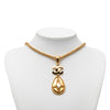 Secondhand Chanel CC Gold Plated Teardrop Pendant Necklace