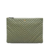 Chanel Large CC Chevron Calfskin O Case Clutch Secondhand