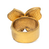 Chanel CC Gold Plated Enamel Butterfly Ring Secondhand