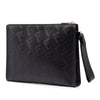 Fendi Zucca Shadow Calfskin Diagonal Front Zip Clutch Secondhand