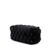 Chanel CC Quilted Velvet Crystal Wristlet Clutch Secondhand