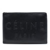 Celine Embossed Leather Logo Clutch Secondhand