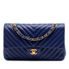 Chanel Medium Classic Chevron Lambskin Double Flap Secondhand