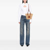 Celine Teen Supple Raffia Cuir Triomphe Classic Panier Tote Secondhand