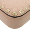 Valentino Pebbled Calfskin Rockstud Double Zip Chain Pouch Secondhand