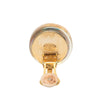 Chanel CC Gold Plated Resin Camellia Button Clip On Earrings Secondhand