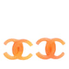 Chanel CC Acrylic Bullet Back Earrings Secondhand