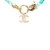 Chanel CC Gold Tone Strass and Bead Strand Necklace Secondhand
