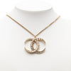 Chanel CC Gold Plated Strass Moon Pendant Necklace Secondhand