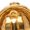Chanel Gold Plated CC Round Clip On Earrings Secondhand