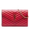 Saint Laurent Grain De Poudre Cassandre Envelope Chain Wallet Secondhand