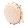 Chanel Stitched Calfskin Logo Strass and Pearl Chain Round Crossbody Secondhand