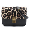 Secondhand Celine Medium Calfskin and Leopard Print Pony Hair Classic Box