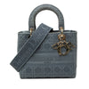 Dior Medium Embroidered Canvas Cannage Lady D Lite Secondhand