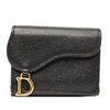 Dior Grained Calfskin Saddle Trifold Wallet Secondhand