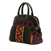 Burberry Medium Leather and Canvas Geometric Tapestry Milverton Bag Secondhand