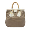 Prada Studded Canvas Canapa Logo Rope Handle Bag Secondhand