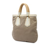 Prada Studded Canvas Canapa Logo Rope Handle Bag Secondhand
