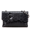 Chanel Choco Bar Calfskin No. 5 Camellia CC Shoulder Bag Secondhand