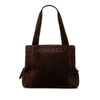 Chanel Suede LAX Logo Tote Secondhand