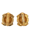 Chanel CC Gold Plated Round Clip On Earrings Secondhand