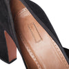 Secondhand Alaïa Black Suede Bow-Detail Block Heel Pumps - '10s