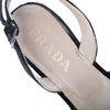 Secondhand Prada Vintage Black Velvet Wedge Slingback Sandals - '90s