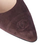 Secondhand Chanel Chocolate Brown Suede CC Pumps - '90s