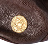 Secondhand Fendi Vintage Brown Leather Zodiac Medallion Bucket Bag - '90s