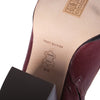 Secondhand Tory Burch Dark Carmine Leather Turnlock Heeled Ankle Boots