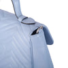 Secondhand Gucci Gg Marmont Small Top Handle Pastel Blue Matelassé Leather Bag